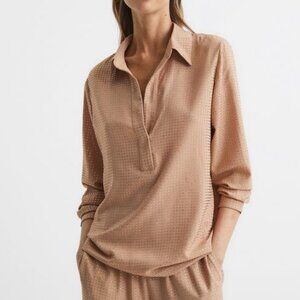 REISS MATILDA EMBELLISHED LONG SLEEVE SHIRT
